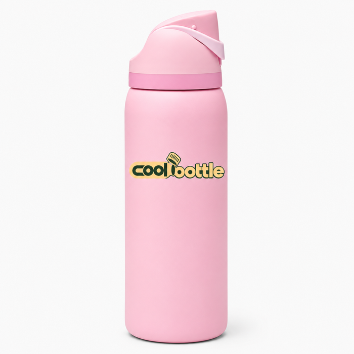 Coolbottle Pink Sports Water Bottle – Reusable Everyday Hydration Bottle with Flip-Top Lid & Easy-Carry Design