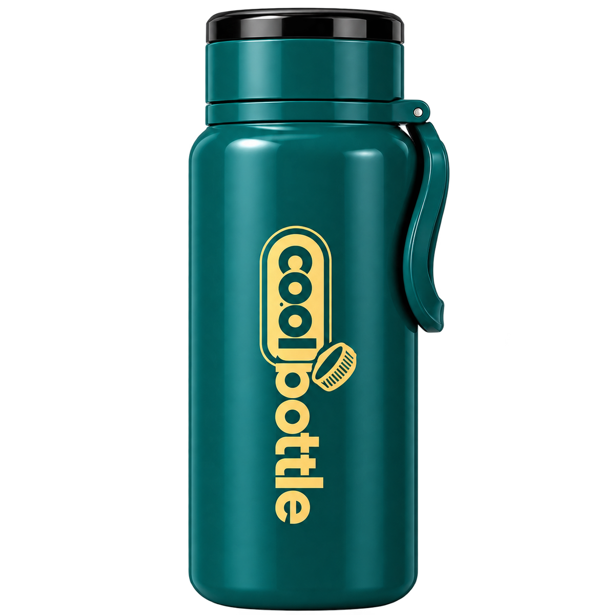 Coolbottle Teal Sports Water Bottle – Reusable Everyday Hydration Bottle with Side Carry Handle & Secure Lid