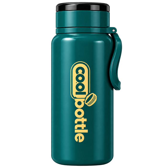 Coolbottle Teal Sports Water Bottle – Reusable Everyday Hydration Bottle with Side Carry Handle & Secure Lid